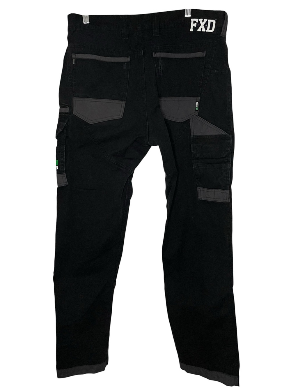 FXD WP-1 Black Canvas work pants, pockets and reinforced panels- Men’s 34